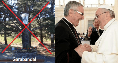 Rechts: bisschop Mongo en Bergoglio