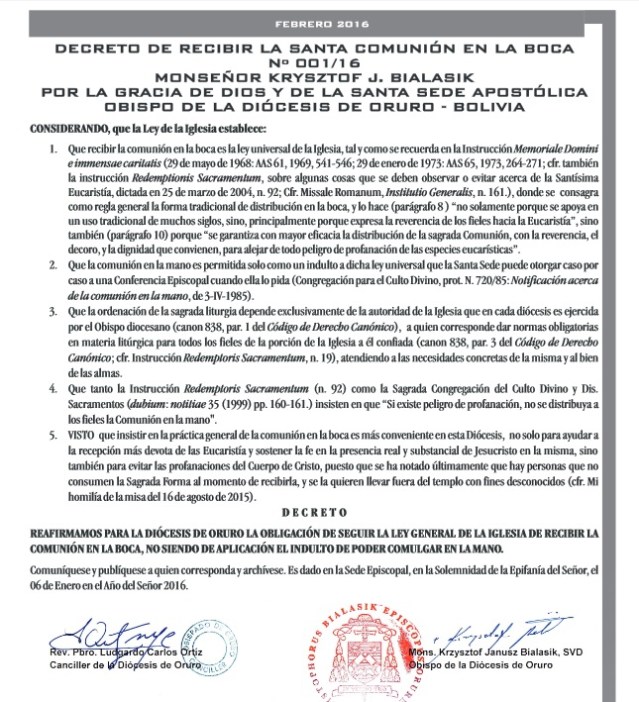 Dekret-Mundkommunion