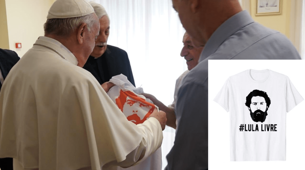Bergoglio ontvangt delegatie van de ‘Bevrijd Lula Beweging’ die ijvert voor de vrijlating van de corrupte linkse pro-abortus ex-president van Brazilië Luiz Lula da&nbsp;Silva